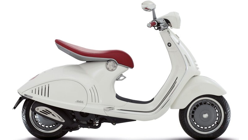 White Scooter with Red Seat