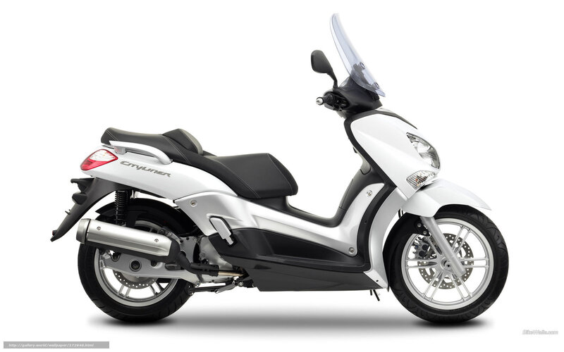 White scooter with windscreen