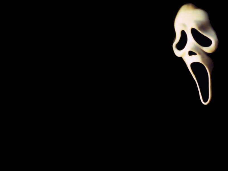 White Scream Mask — Black, Dark