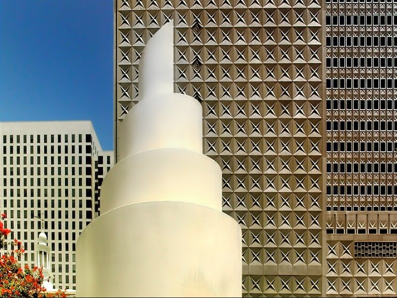 White Sculpture in City