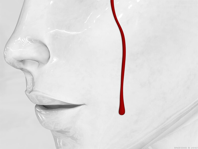 White Sculpture of Face