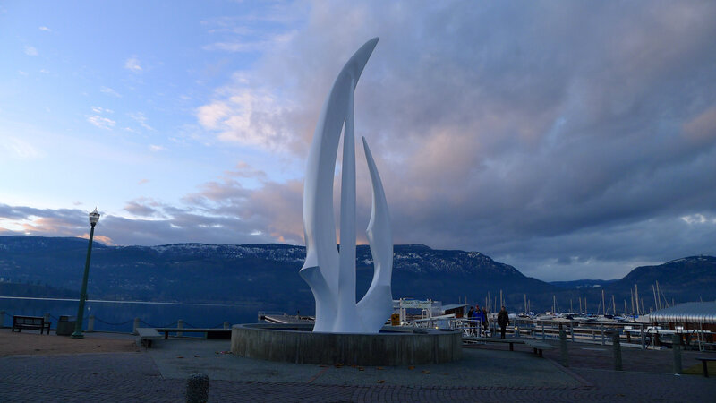 White Sculpture on Waterfront