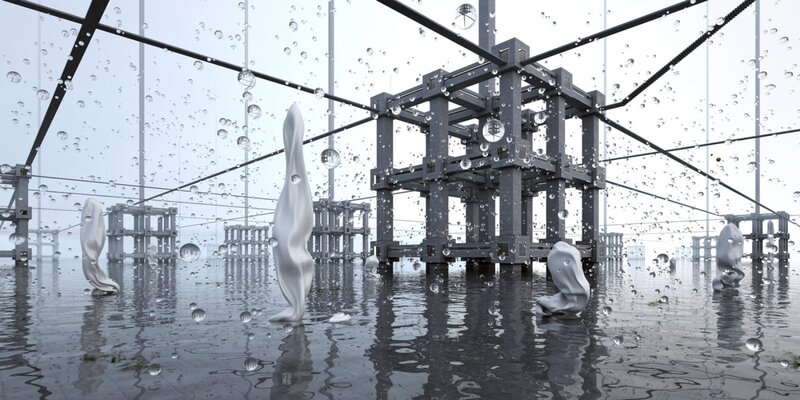 White Sculptures in Water