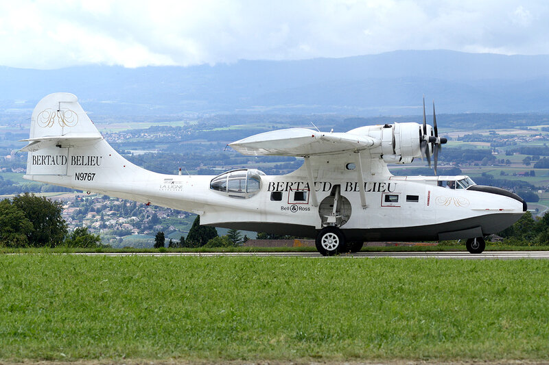 White Seaplane on Runway