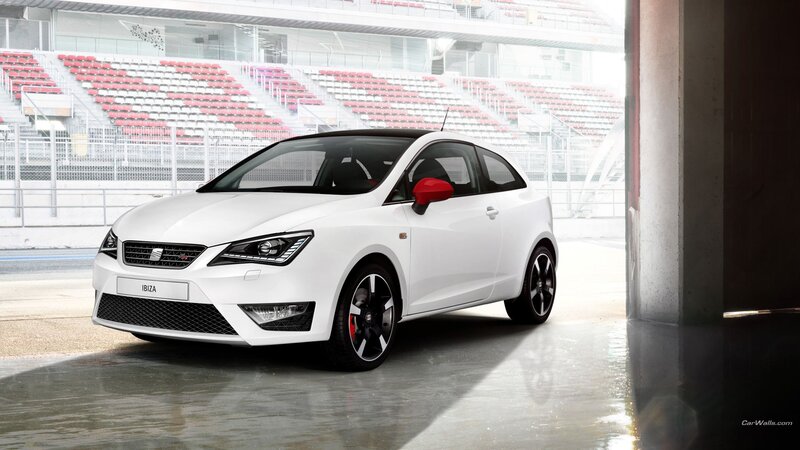 White SEAT Ibiza Car — Dramatic