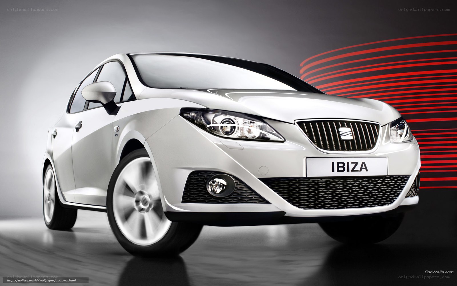 White SEAT Ibiza car