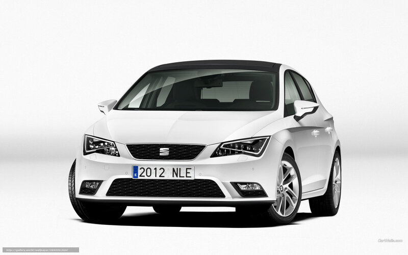 White Seat Leon Car — Neutral, Photograph