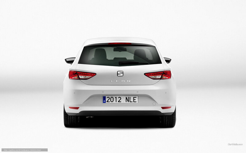 white seat leon rear view