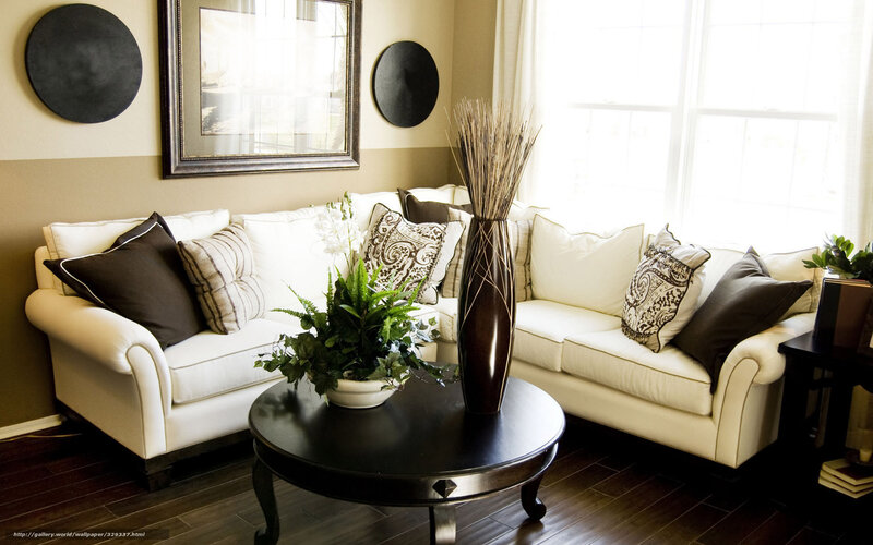 White Sectional Sofa — Beige, Calm, Afternoon