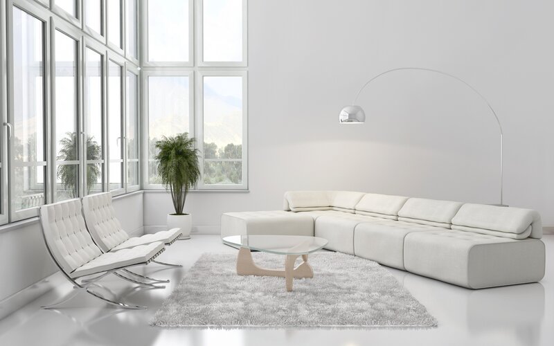 White Sectional Sofa — Serene, Morning