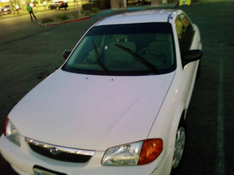 White Sedan Car — Calm, Night, Photograph