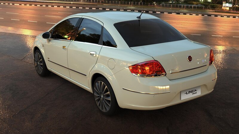 White Sedan Car — Calm, Sunset