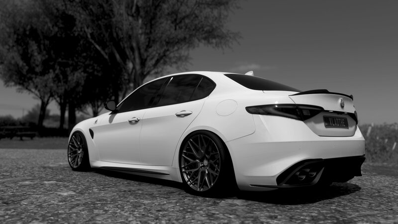 White Sedan Car — Dramatic, 3d Render