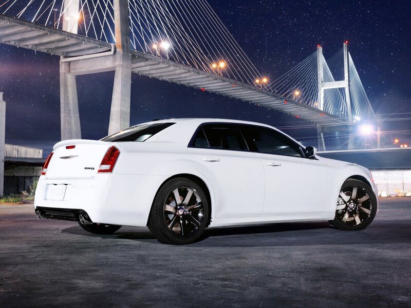 White Sedan Car — Dramatic, Night