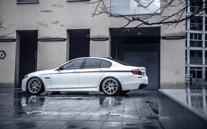 White Sedan Car — Dramatic, Winter
