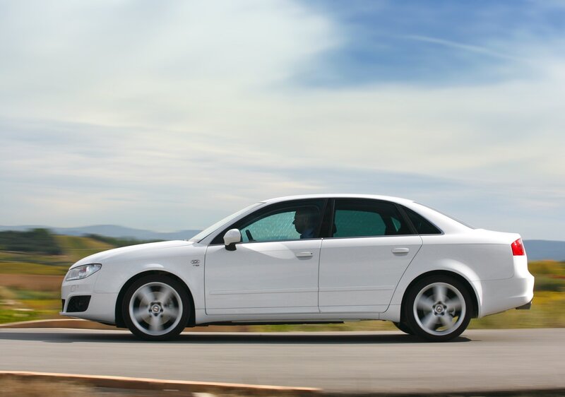 White Sedan Car — Dynamic, Afternoon, Photograph, Driver, Road, Hills, Blue