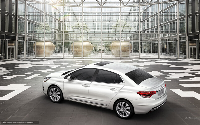 White Sedan Car — Modern, Afternoon