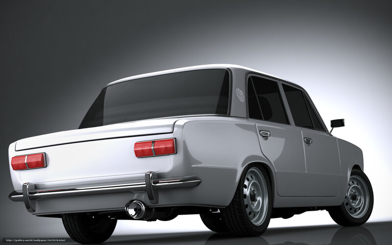 White Sedan Car — Neutral, 3d Render