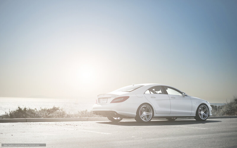White Sedan Car — Serene, Afternoon, Photograph, Ocean