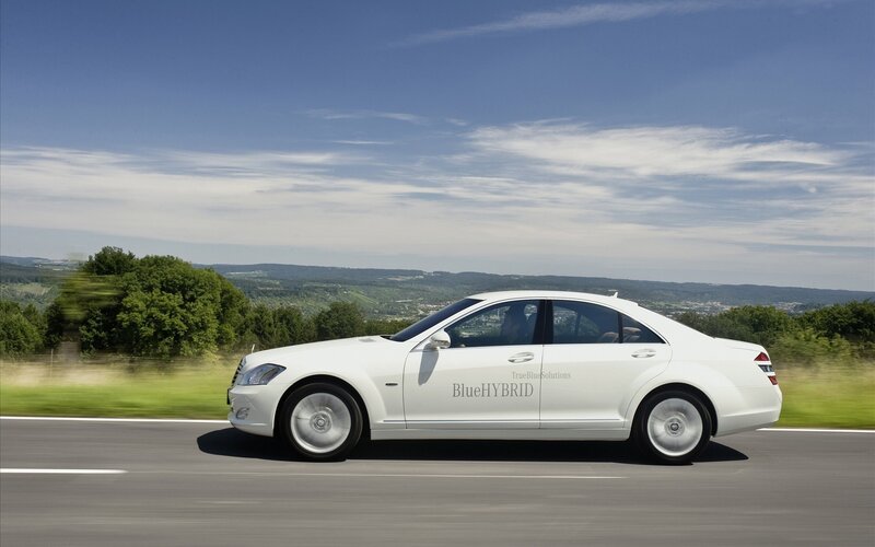 White Sedan Car — Serene, Afternoon, Photograph, Road, Trees, Sky