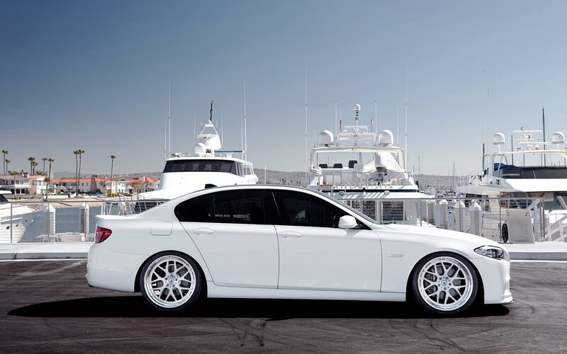 White Sedan Car — Serene, Afternoon, Photograph, Yachts, Marina