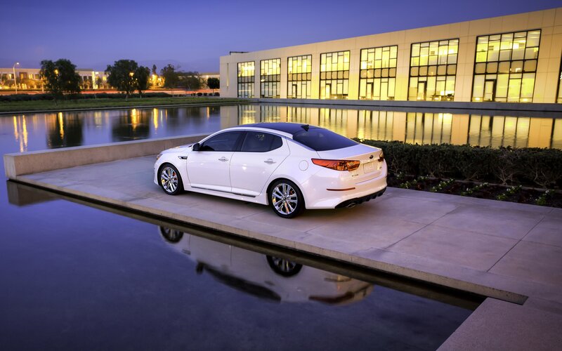 White Sedan Car — Serene, Night