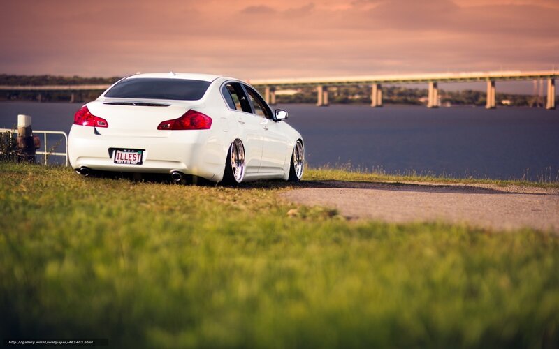 White Sedan Car — Serene, Sunset, Photograph