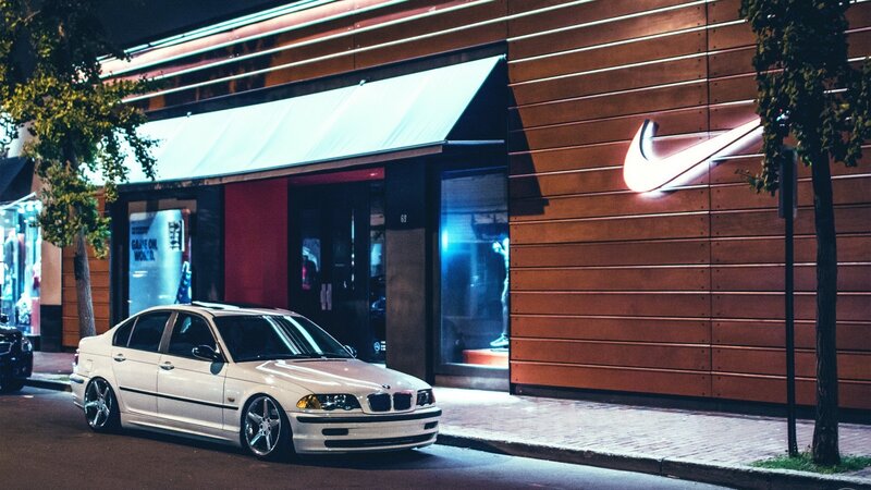 White Sedan Car — Urban