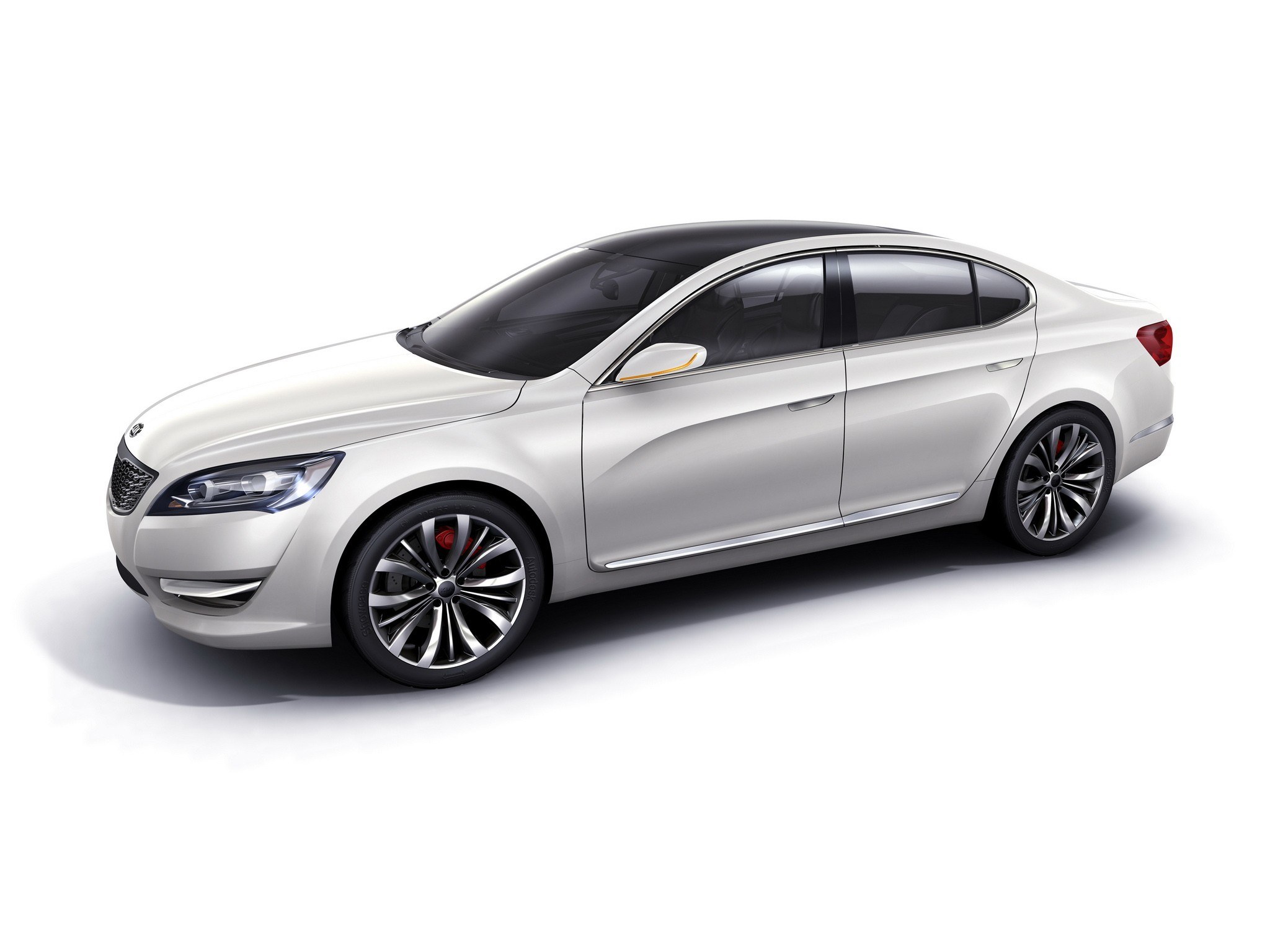 white sedan concept car
