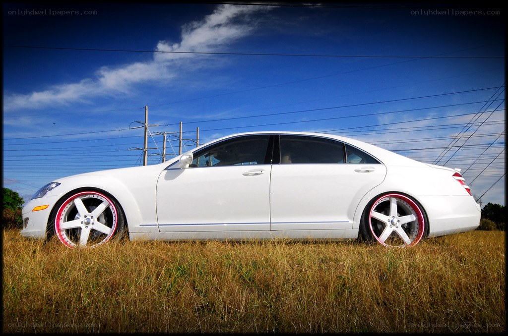 white sedan in a field