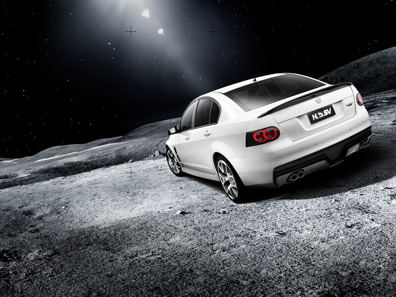 White Sedan on Moon