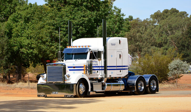 White Semi-truck — Calm, Afternoon