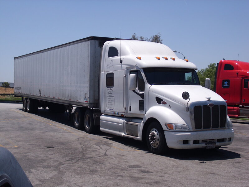 White Semi-truck — Neutral, Afternoon