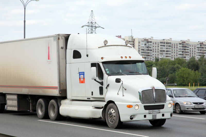 White semi-truck on highway