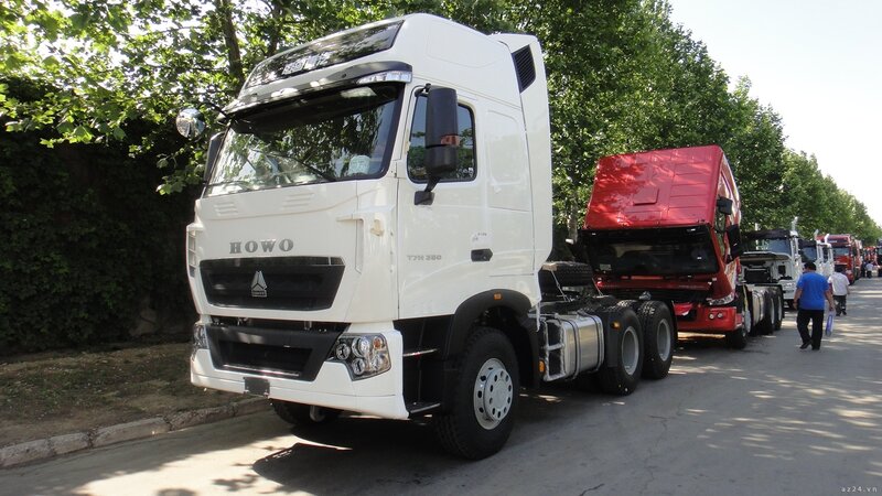 White Semi-truck — Outdoor