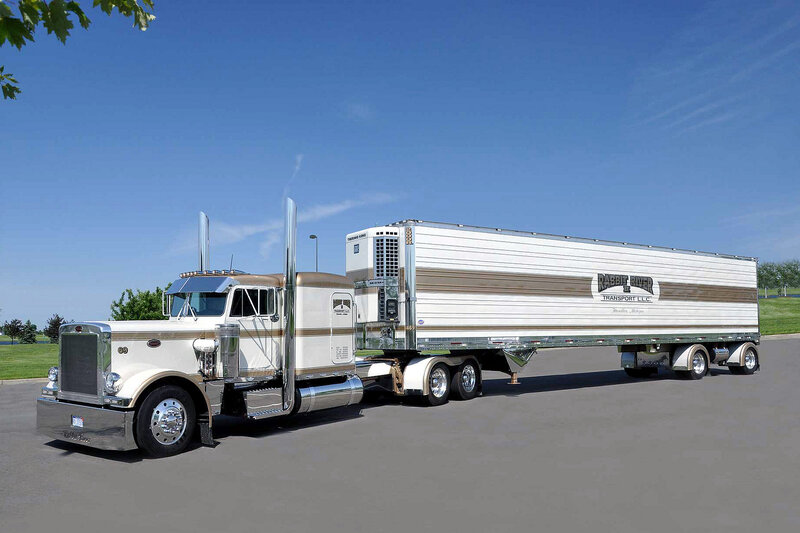 White Semi-truck — Serene, Afternoon