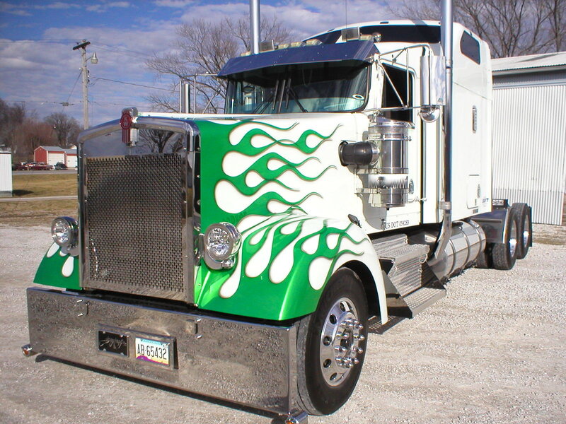 White Semi-truck