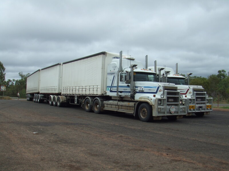 White Semi-trucks