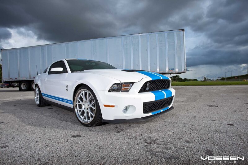 White Shelby GT500 — Dramatic, Photograph, Truck Trailer