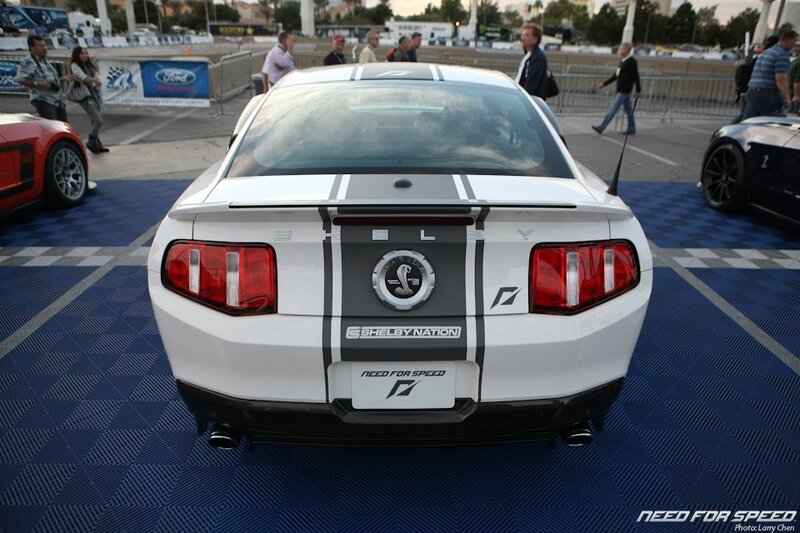 white shelby mustang at need for speed event