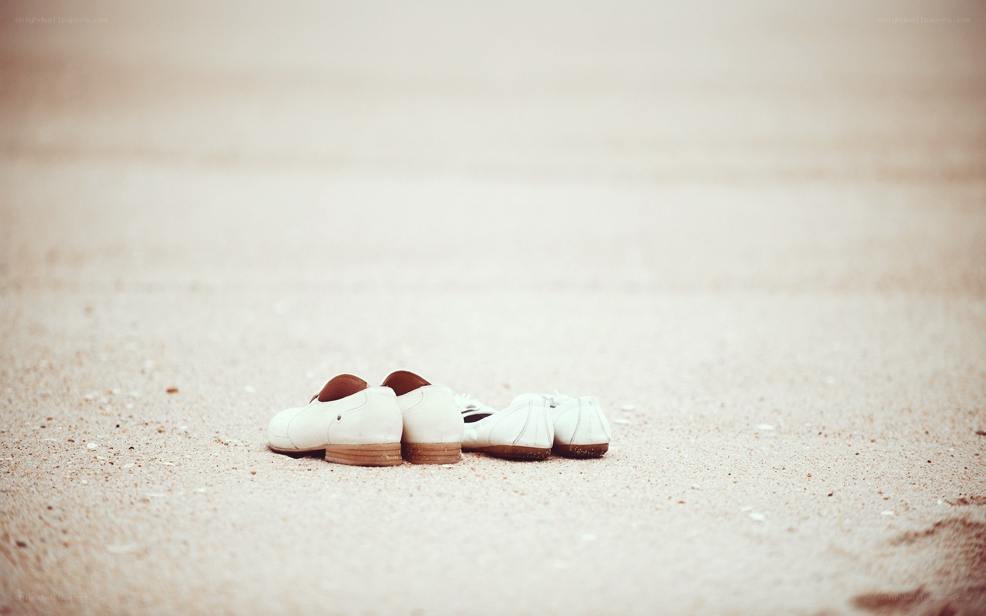 White shoes on the beach