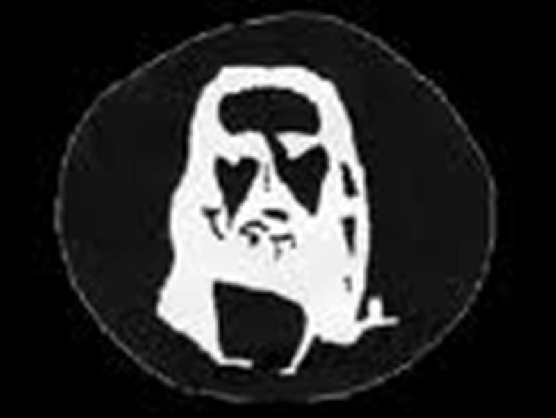 white silhouette of a face
