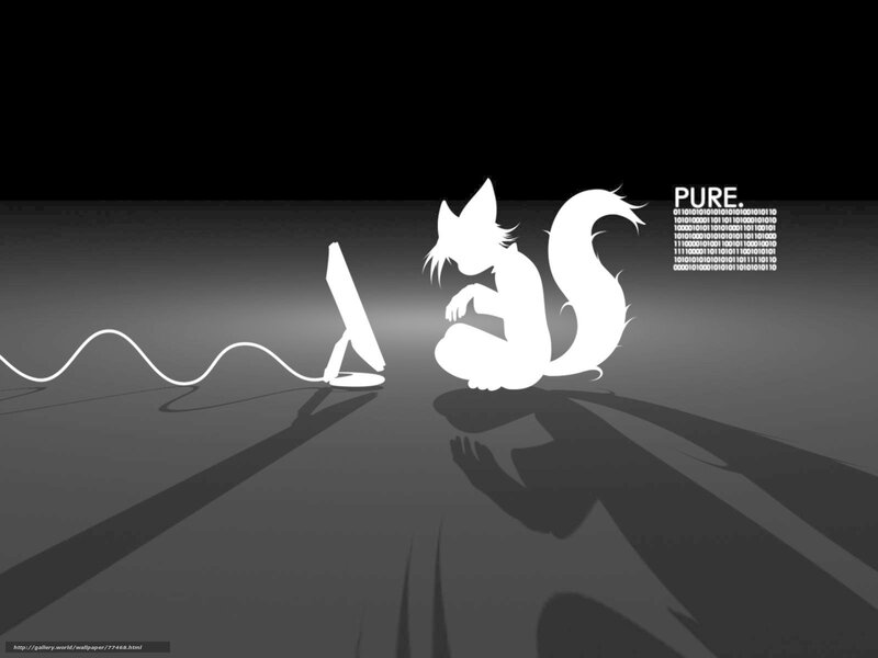 White silhouette of a fox-like character