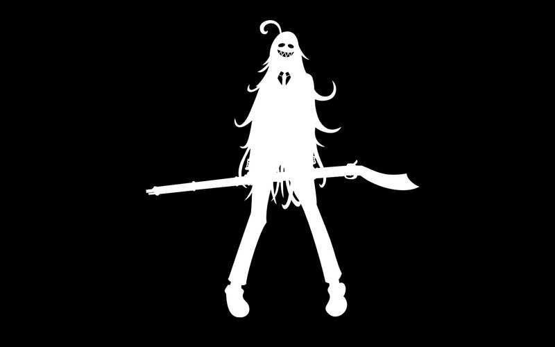 white silhouette of a ghostly figure