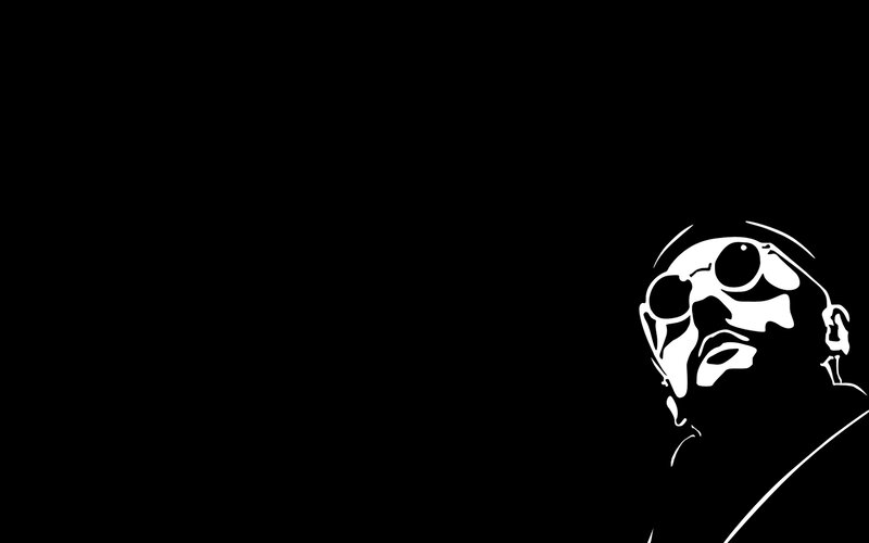 white silhouette of a man