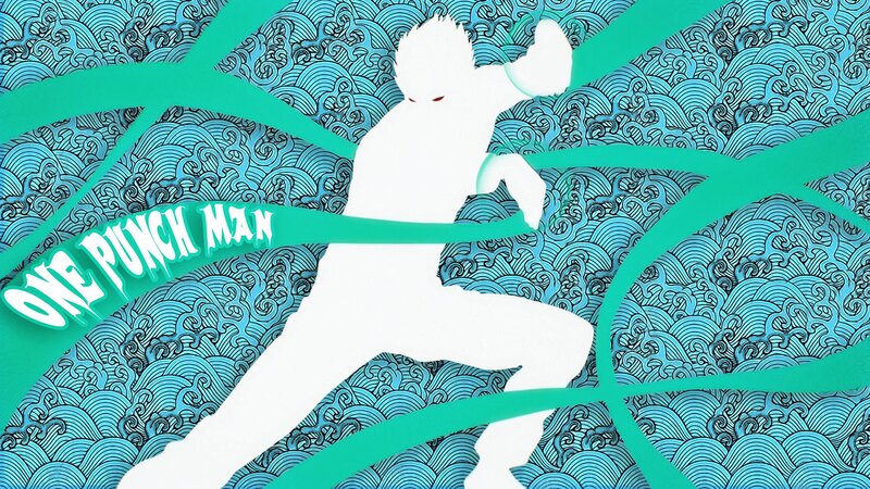 White Silhouette of a Man — Blue