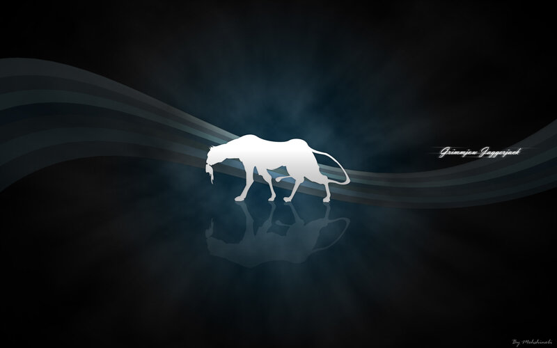 white silhouette of a wolf