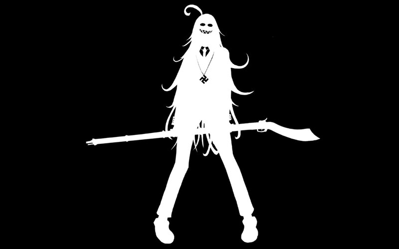 White Silhouette of Character — Black