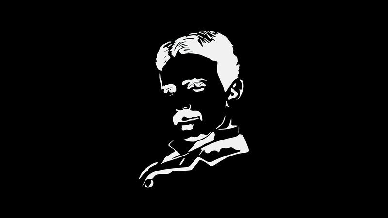 White Silhouette of Man — Black, Dramatic, Illustration, Black Background