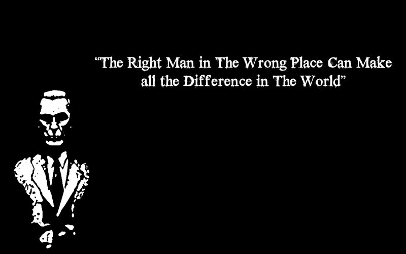 White Silhouette of Man — Black